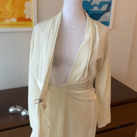 ST GILLIAN VINTAGE 60s White wrap dress - Picture 4 of 12